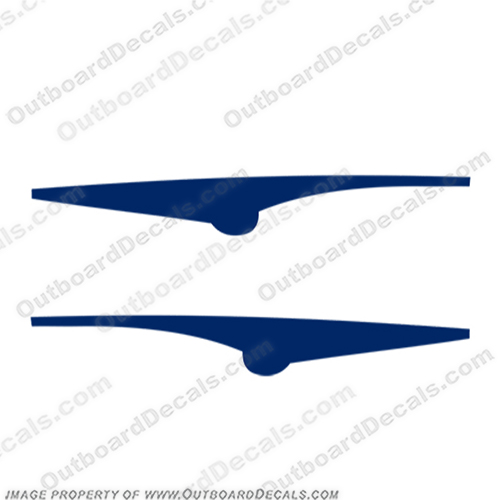 Grady White Style Side stripe segment - Dark/Navy Blue boat, decals, grady, white, style, side, stripe, sections, 306, bimini, 2006, stickers, 