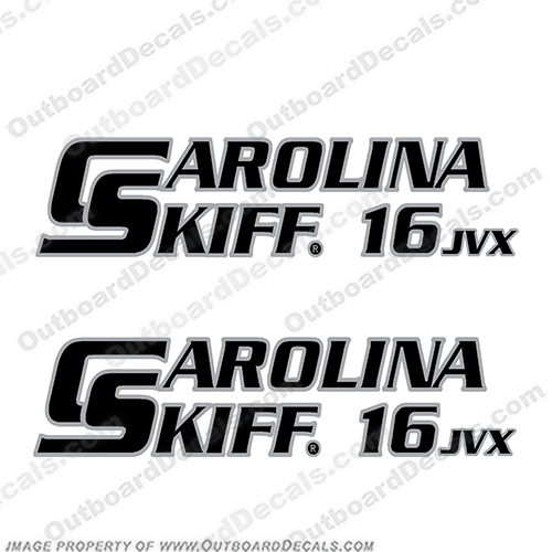 Carolina Skiff Boat Decals 16 JVX - Set of 2 - Any Color!   carolina, skiff, boats, 2, color, boat, hull, logo, decal, sticker, kit, set