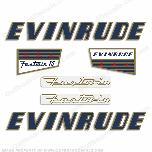 Evinrude 1956 15hp Decal Kit INCR10Aug2021