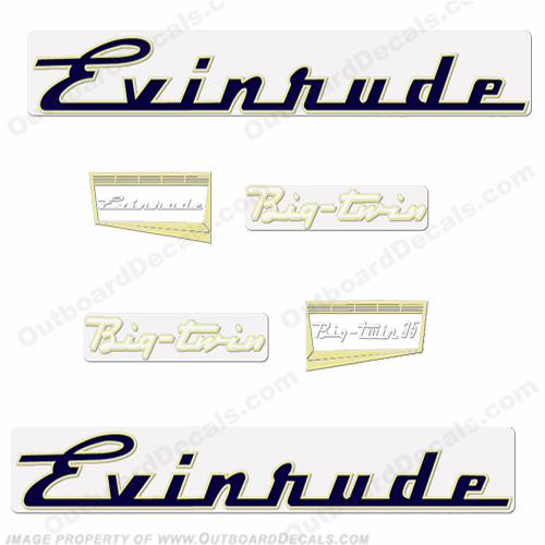 Evinrude 1957 35hp Decal Kit INCR10Aug2021
