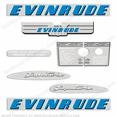 Evinrude 1953 3hp Decal Kit INCR10Aug2021