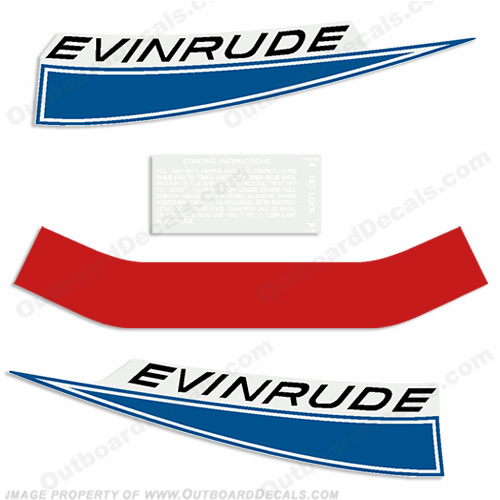 Evinrude 1968 9.5hp Decal Kit INCR10Aug2021