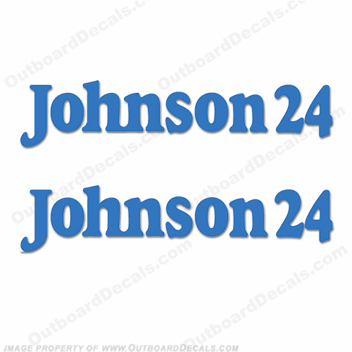 Johnson Boat "Johnson 24" Decals (Set of 2) - Any Color! INCR10Aug2021