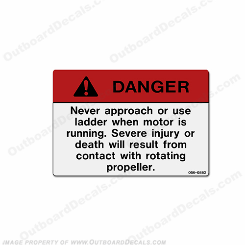 Danger Decal - "Never Use Ladder..." INCR10Aug2021