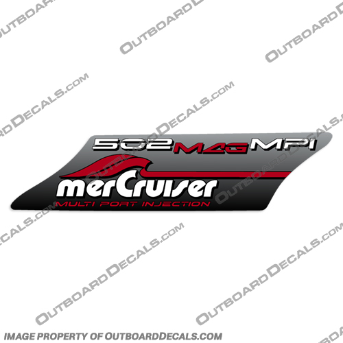 Mercruiser 502 MPI Decal mer, cruiser, mercury, mpi, mag, multiport, multi, port, injection, mercruiser, magnum, 502