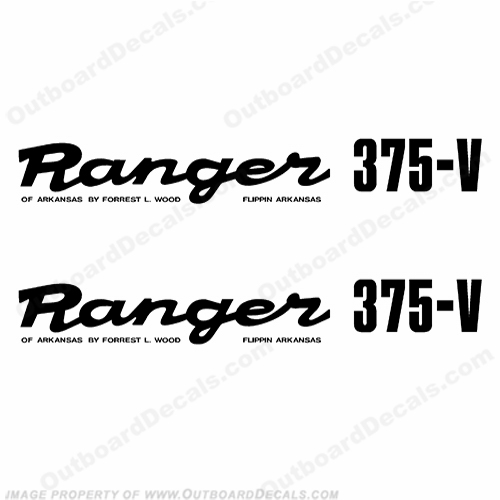 Ranger 375-V 1980s Style Decals (Set of 2) - Any Color! INCR10Aug2021