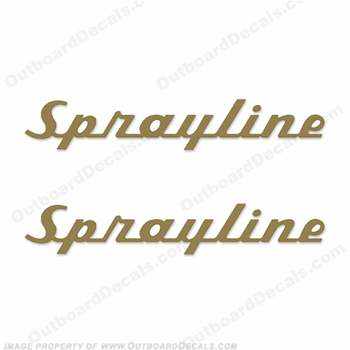 Sprayline Boat Decals (1960s) - Any Color! INCR10Aug2021